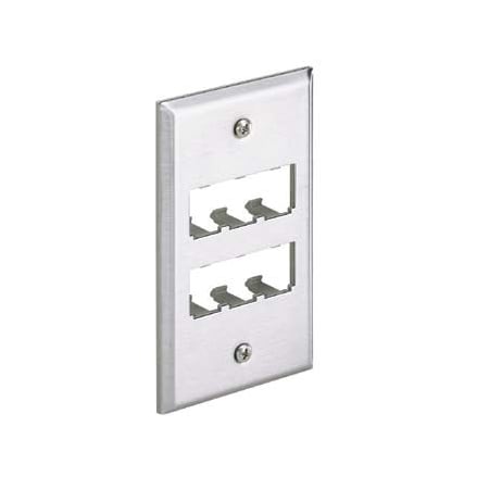 Panduit 6-PORT FLUSH MOUNT UNLOADED, 1 GANG ACCPTS MINICOM/OPTIJACK CFP6SY